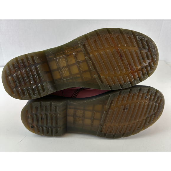 Dr Doc Martens Hincky Smiley Wink Face Acid Pink Combat Boots Lace Up Women's 9 - Picture 14 of 16